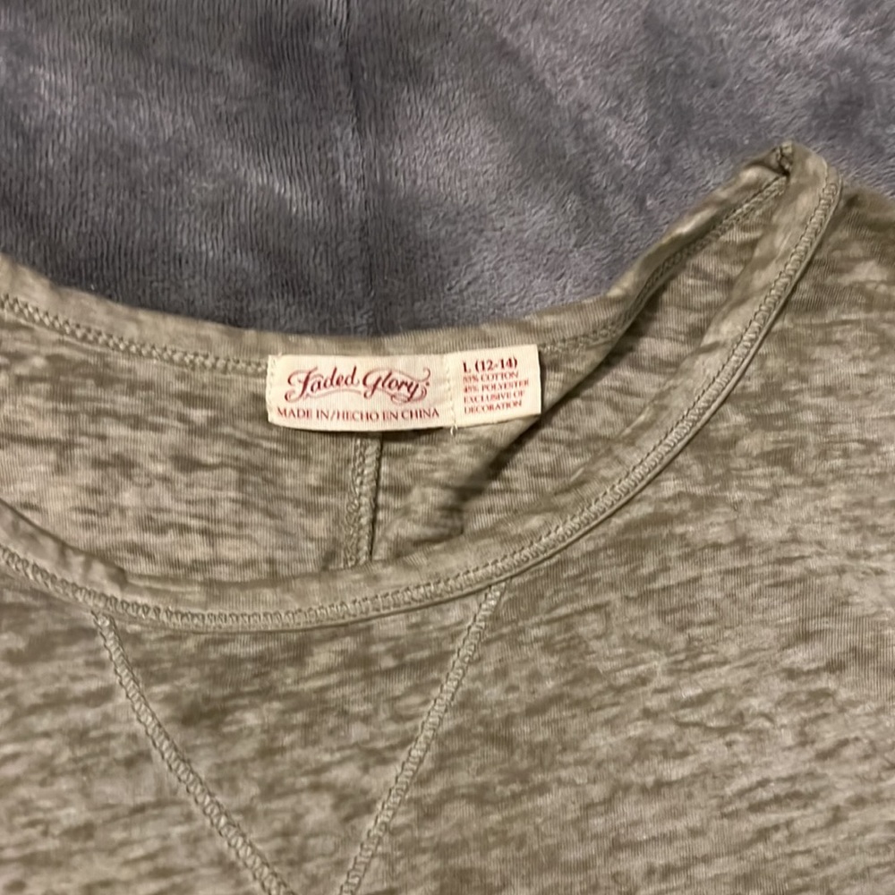 Faded Glory 3/4 sleeve top size large - Picture 2 of 3
